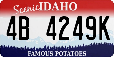 ID license plate 4B4249K