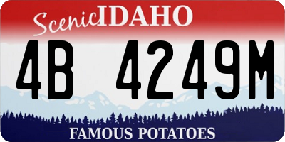 ID license plate 4B4249M