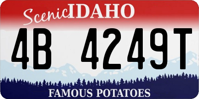ID license plate 4B4249T