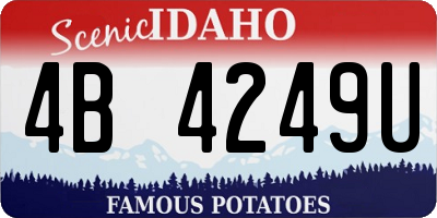 ID license plate 4B4249U