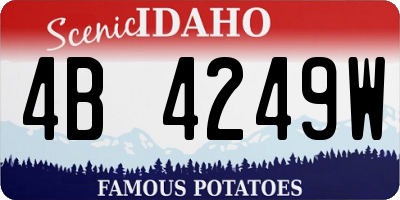 ID license plate 4B4249W