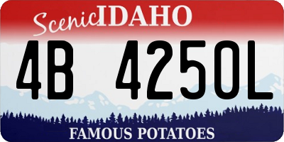 ID license plate 4B4250L