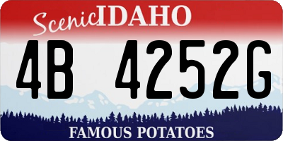 ID license plate 4B4252G