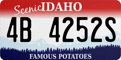 ID license plate 4B4252S