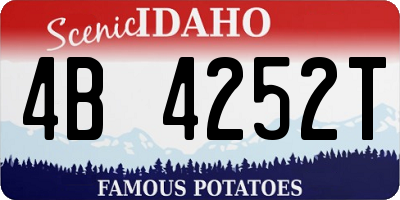 ID license plate 4B4252T