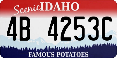 ID license plate 4B4253C