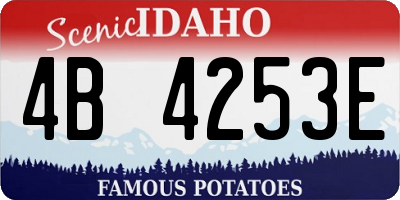 ID license plate 4B4253E