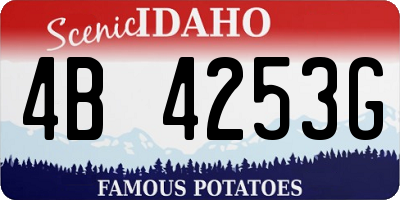 ID license plate 4B4253G