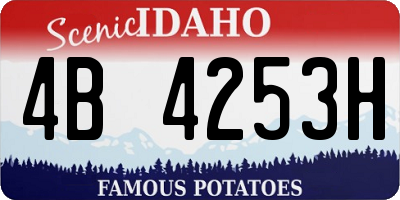 ID license plate 4B4253H