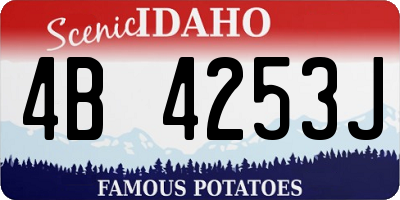 ID license plate 4B4253J