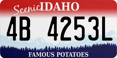 ID license plate 4B4253L