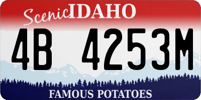 ID license plate 4B4253M
