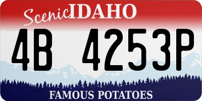 ID license plate 4B4253P