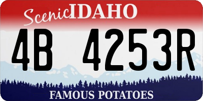 ID license plate 4B4253R