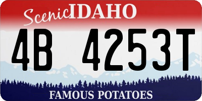 ID license plate 4B4253T