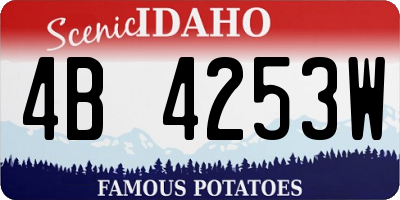 ID license plate 4B4253W