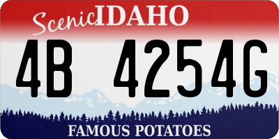 ID license plate 4B4254G