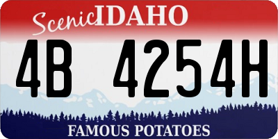 ID license plate 4B4254H