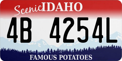 ID license plate 4B4254L