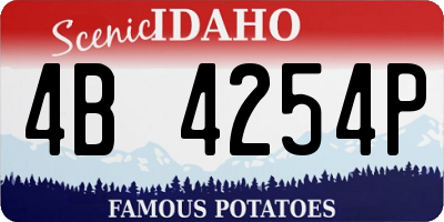 ID license plate 4B4254P