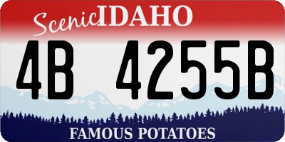 ID license plate 4B4255B