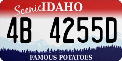 ID license plate 4B4255D