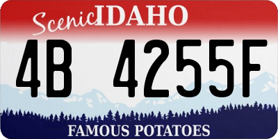 ID license plate 4B4255F