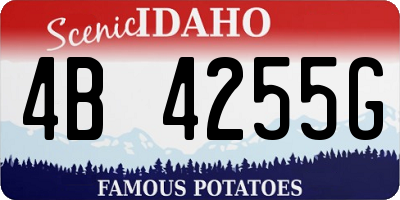 ID license plate 4B4255G