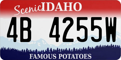 ID license plate 4B4255W