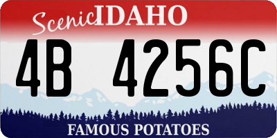 ID license plate 4B4256C