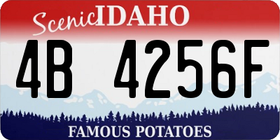 ID license plate 4B4256F