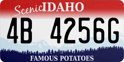 ID license plate 4B4256G
