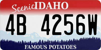 ID license plate 4B4256W