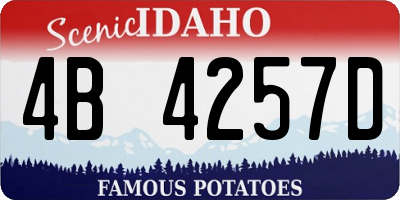 ID license plate 4B4257D