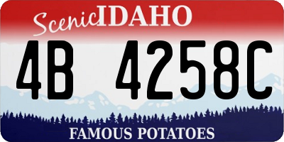ID license plate 4B4258C
