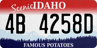 ID license plate 4B4258D