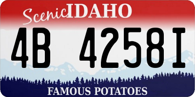 ID license plate 4B4258I