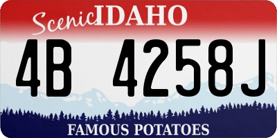 ID license plate 4B4258J