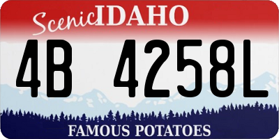 ID license plate 4B4258L