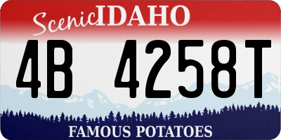 ID license plate 4B4258T