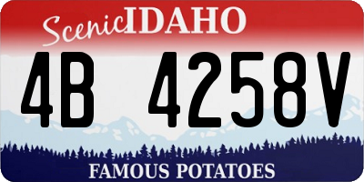 ID license plate 4B4258V