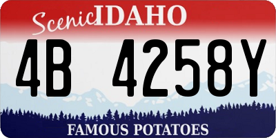 ID license plate 4B4258Y