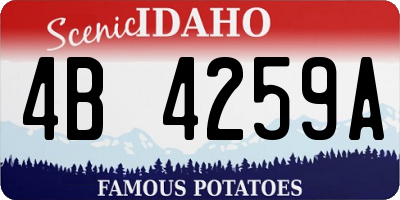 ID license plate 4B4259A