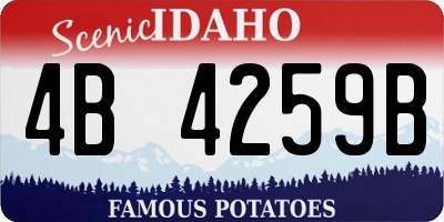 ID license plate 4B4259B