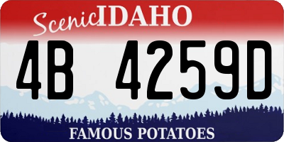 ID license plate 4B4259D