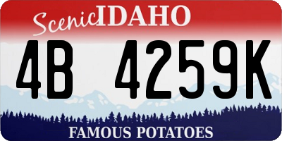 ID license plate 4B4259K