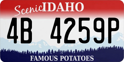 ID license plate 4B4259P