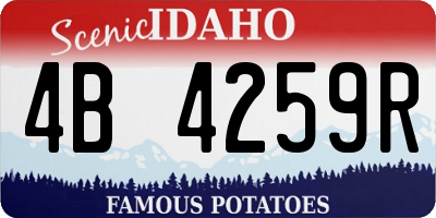 ID license plate 4B4259R