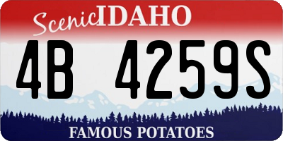 ID license plate 4B4259S