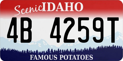 ID license plate 4B4259T